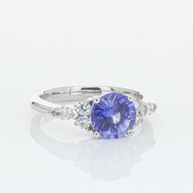 18ct White Gold 1.80ct Sapphire & Diamond Oriana Ring-Ring-Walker & Hall