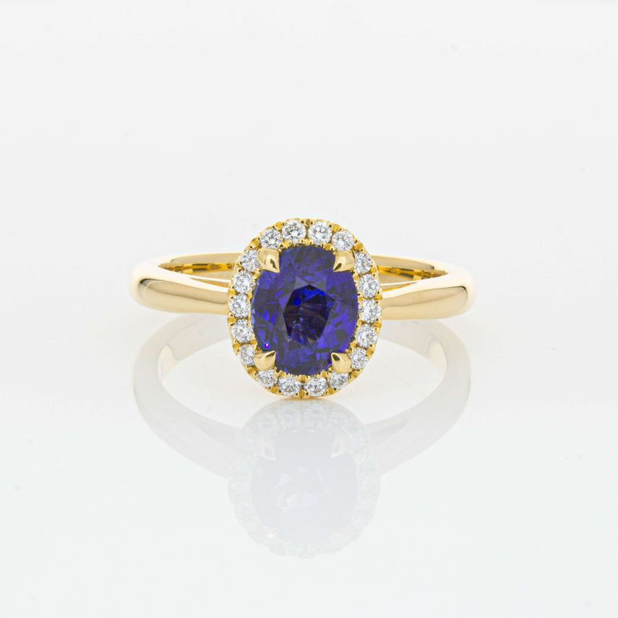 18ct Yellow Gold 1.53ct Sapphire & Diamond Nina Ring-Ring-Walker & Hall
