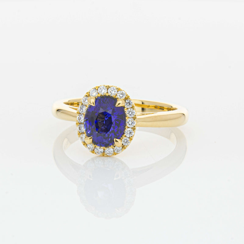 18ct Yellow Gold 1.53ct Sapphire & Diamond Nina Ring-Ring-Walker & Hall