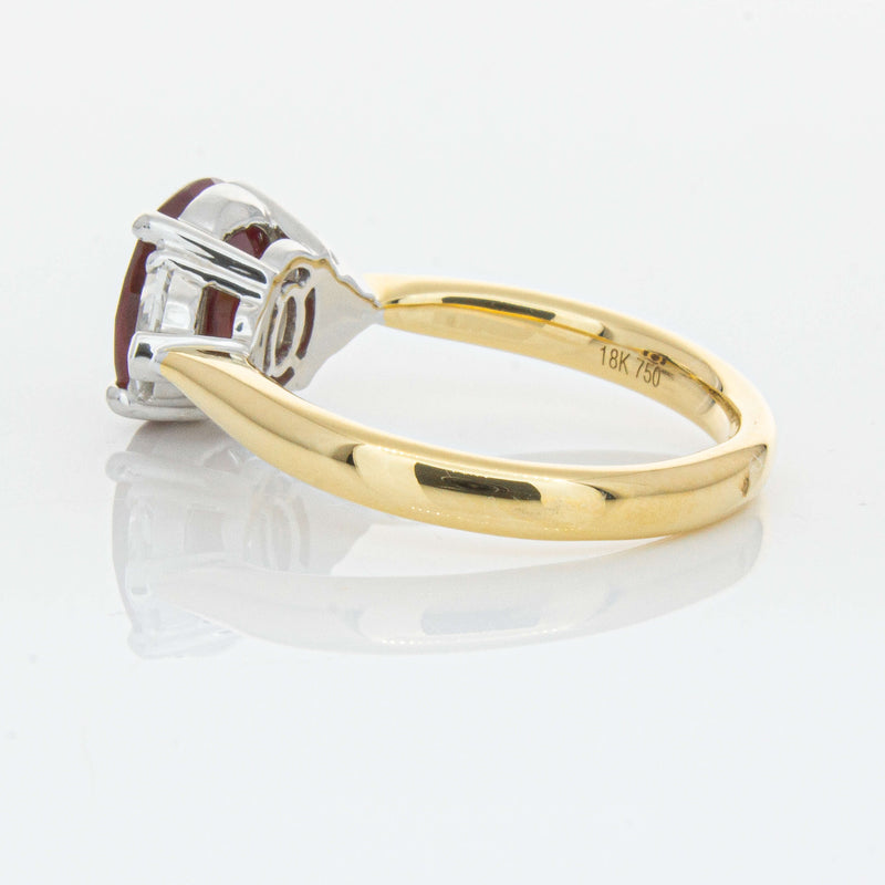 18ct Yellow Gold Ruby & Diamond Ring-Ring-Walker & Hall