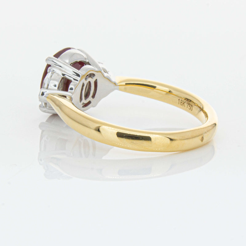 18ct Yellow Gold Ruby & Diamond Ring-Ring-Walker & Hall