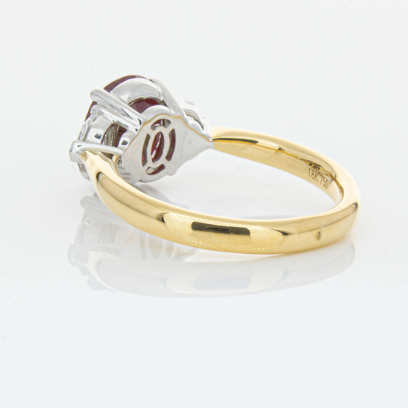 18ct Yellow Gold Ruby & Diamond Ring-Ring-Walker & Hall