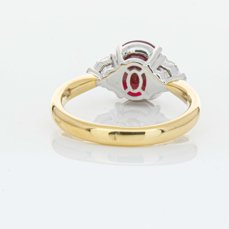 18ct Yellow Gold Ruby & Diamond Ring-Ring-Walker & Hall