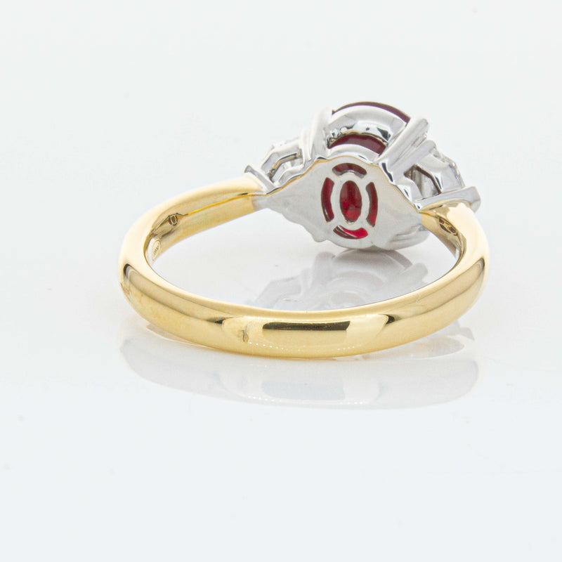 18ct Yellow Gold Ruby & Diamond Ring-Ring-Walker & Hall