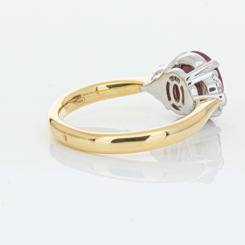 18ct Yellow Gold Ruby & Diamond Ring-Ring-Walker & Hall