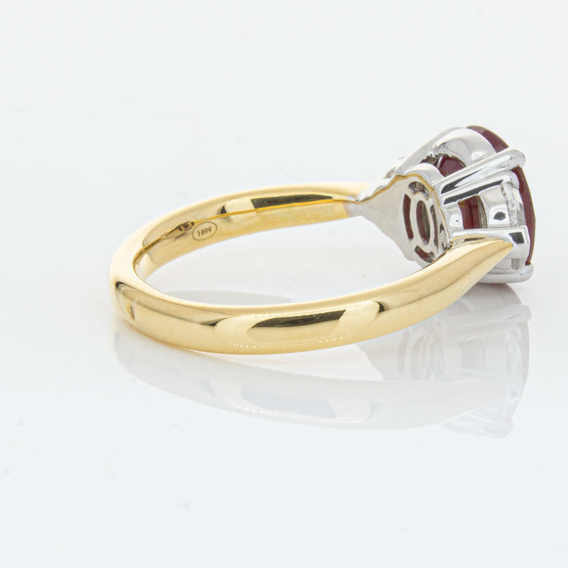 18ct Yellow Gold Ruby & Diamond Ring-Ring-Walker & Hall