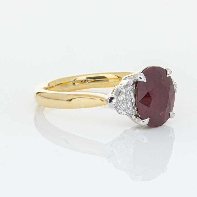 18ct Yellow Gold Ruby & Diamond Ring-Ring-Walker & Hall