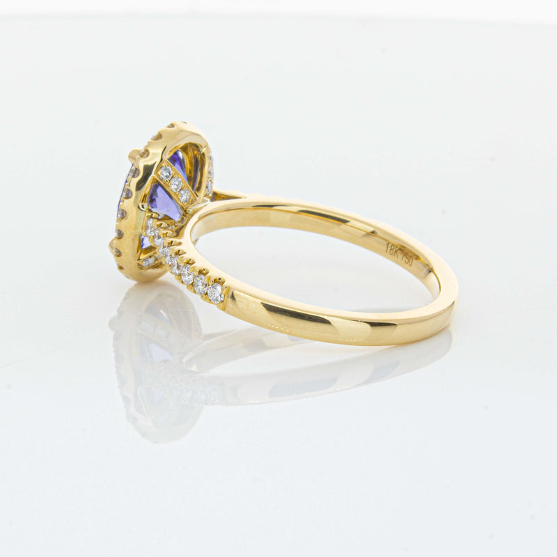 18ct Yellow Gold 1.95ct Tanzanite & Diamond Ring-Ring-Walker & Hall