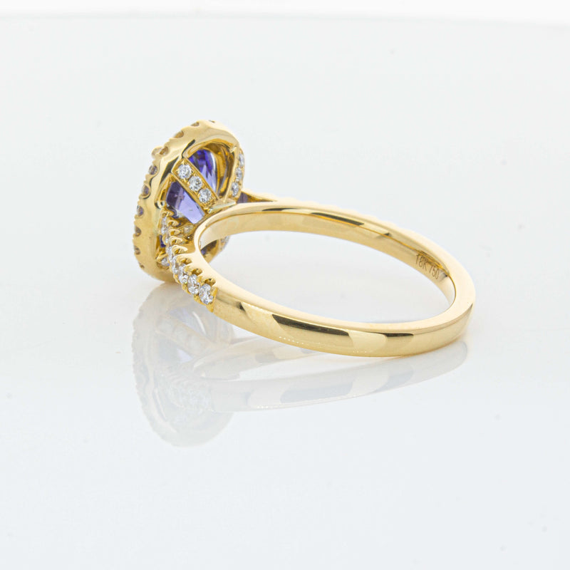18ct Yellow Gold 1.95ct Tanzanite & Diamond Ring-Ring-Walker & Hall
