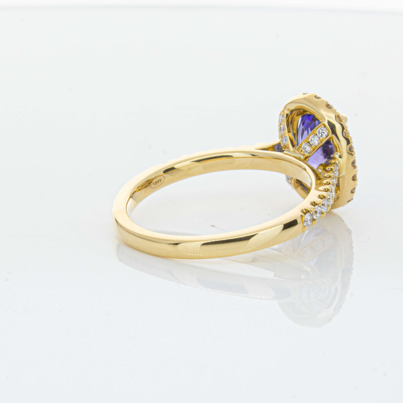 18ct Yellow Gold 1.95ct Tanzanite & Diamond Ring-Ring-Walker & Hall