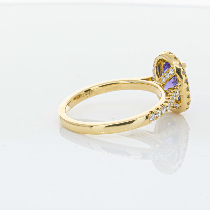 18ct Yellow Gold 1.95ct Tanzanite & Diamond Ring-Ring-Walker & Hall