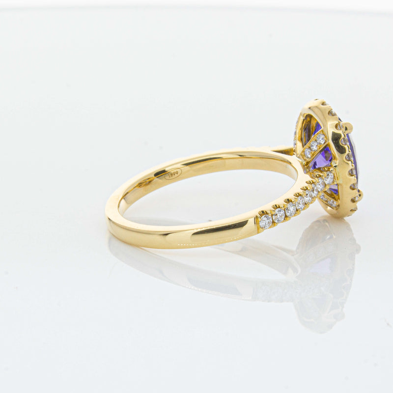 18ct Yellow Gold 1.95ct Tanzanite & Diamond Ring-Ring-Walker & Hall
