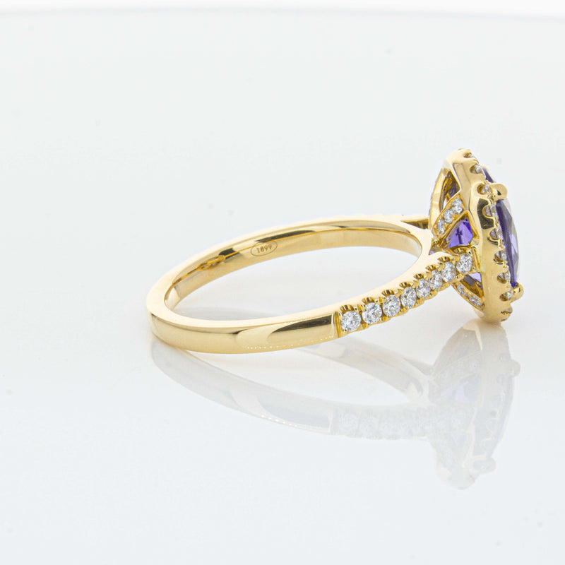 18ct Yellow Gold 1.95ct Tanzanite & Diamond Ring-Ring-Walker & Hall