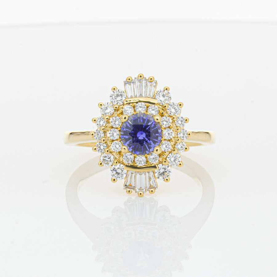18ct Yellow Gold .71ct Sapphire & Diamond Kira Ring-Ring-Walker & Hall