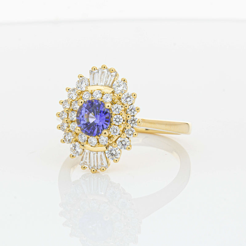 18ct Yellow Gold .71ct Sapphire & Diamond Kira Ring-Ring-Walker & Hall