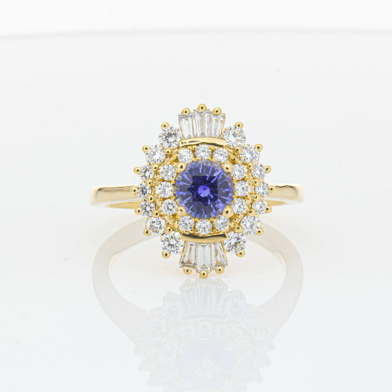 18ct Yellow Gold .71ct Sapphire & Diamond Kira Ring-Ring-Walker & Hall
