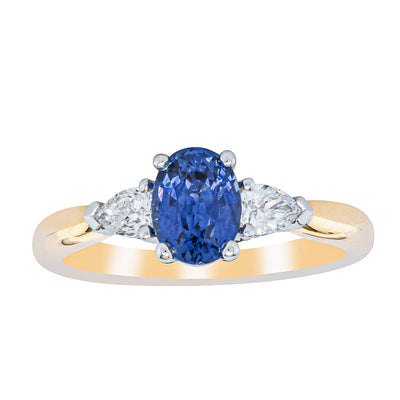 18ct Yellow Gold 1.25ct Sapphire & Diamond Ayla Ring-Ring-Walker & Hall