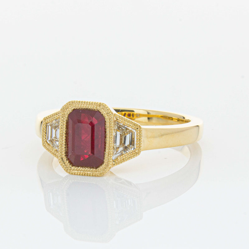 18ct Yellow Gold 1.59ct Ruby & Diamond Ring-Ring-Walker & Hall