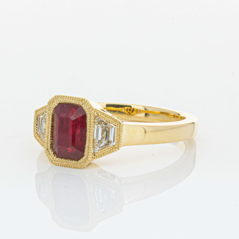 18ct Yellow Gold 1.59ct Ruby & Diamond Ring-Ring-Walker & Hall