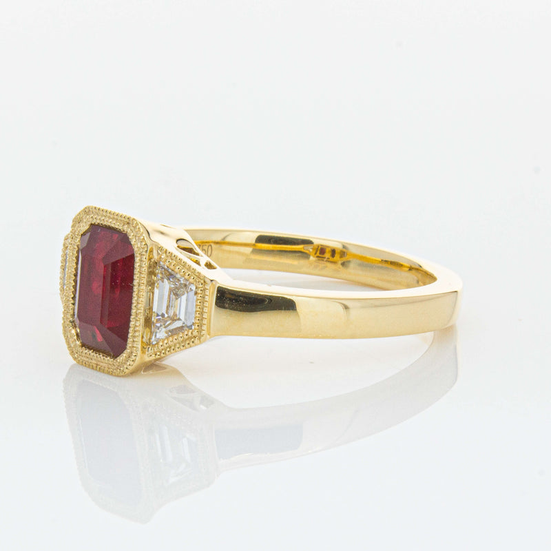 18ct Yellow Gold 1.59ct Ruby & Diamond Ring-Ring-Walker & Hall