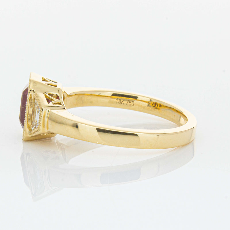 18ct Yellow Gold 1.59ct Ruby & Diamond Ring-Ring-Walker & Hall