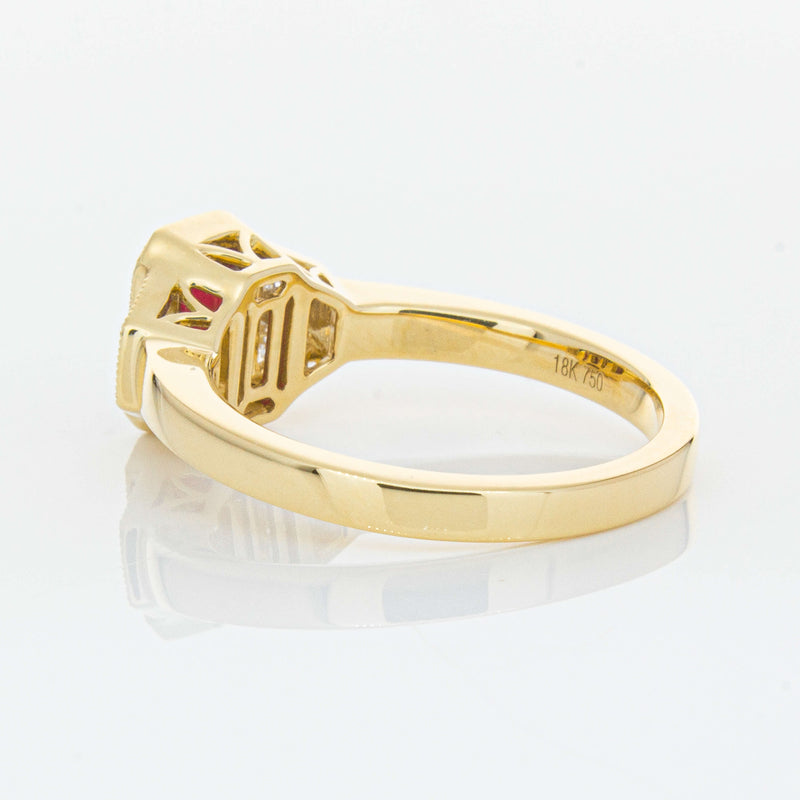 18ct Yellow Gold 1.59ct Ruby & Diamond Ring-Ring-Walker & Hall