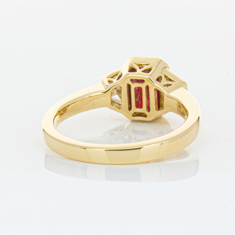 18ct Yellow Gold 1.59ct Ruby & Diamond Ring-Ring-Walker & Hall