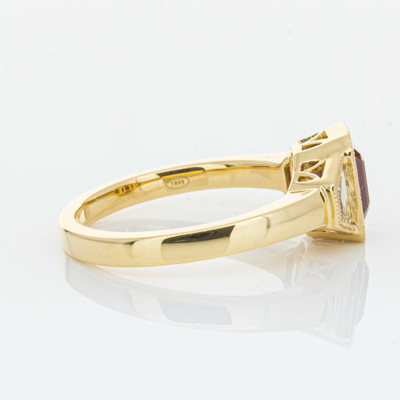 18ct Yellow Gold 1.59ct Ruby & Diamond Ring-Ring-Walker & Hall