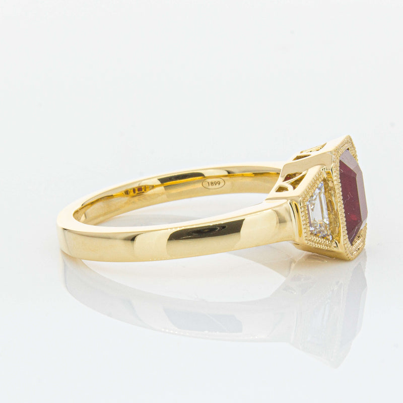 18ct Yellow Gold 1.59ct Ruby & Diamond Ring-Ring-Walker & Hall