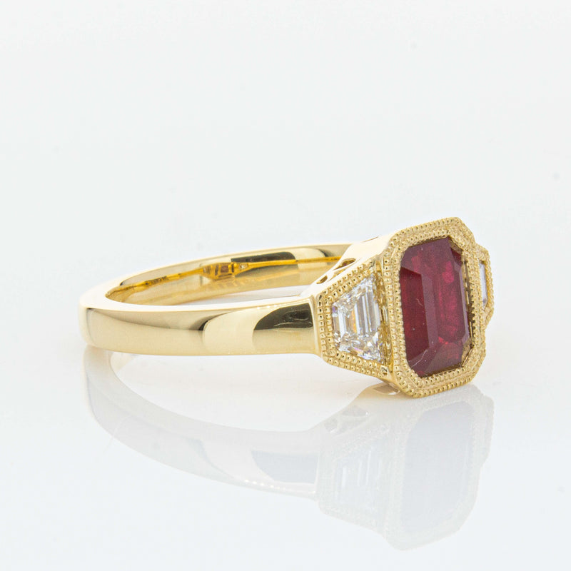 18ct Yellow Gold 1.59ct Ruby & Diamond Ring-Ring-Walker & Hall