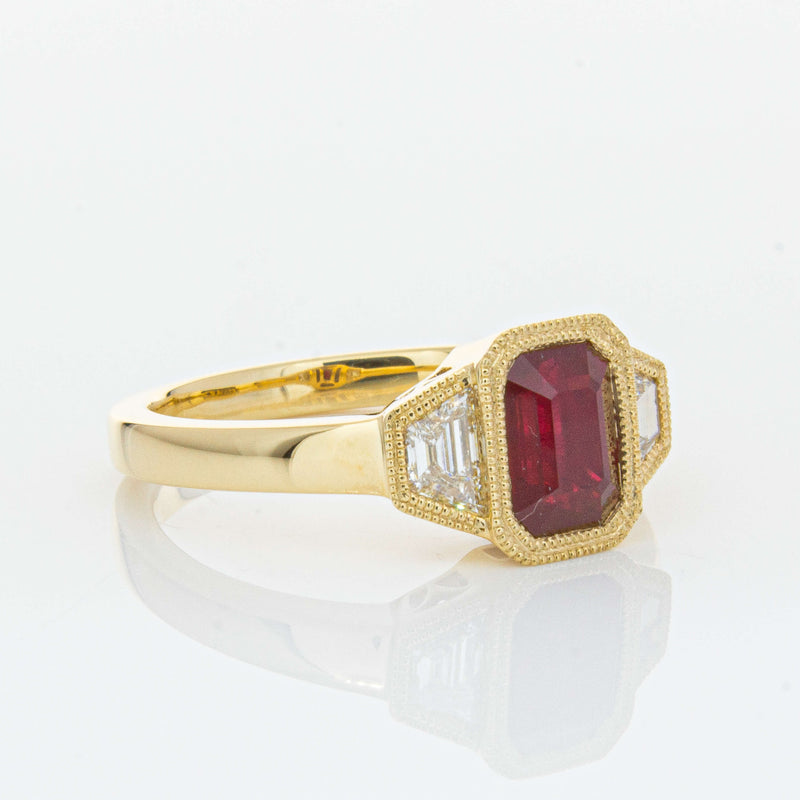 18ct Yellow Gold 1.59ct Ruby & Diamond Ring-Ring-Walker & Hall