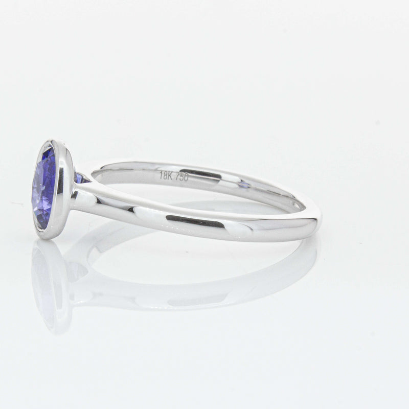 18ct White Gold 1.14ct Sapphire Natalia Ring-Ring-Walker & Hall