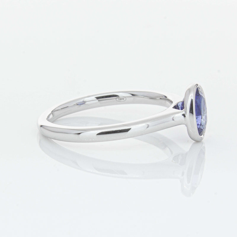 18ct White Gold 1.14ct Sapphire Natalia Ring-Ring-Walker & Hall
