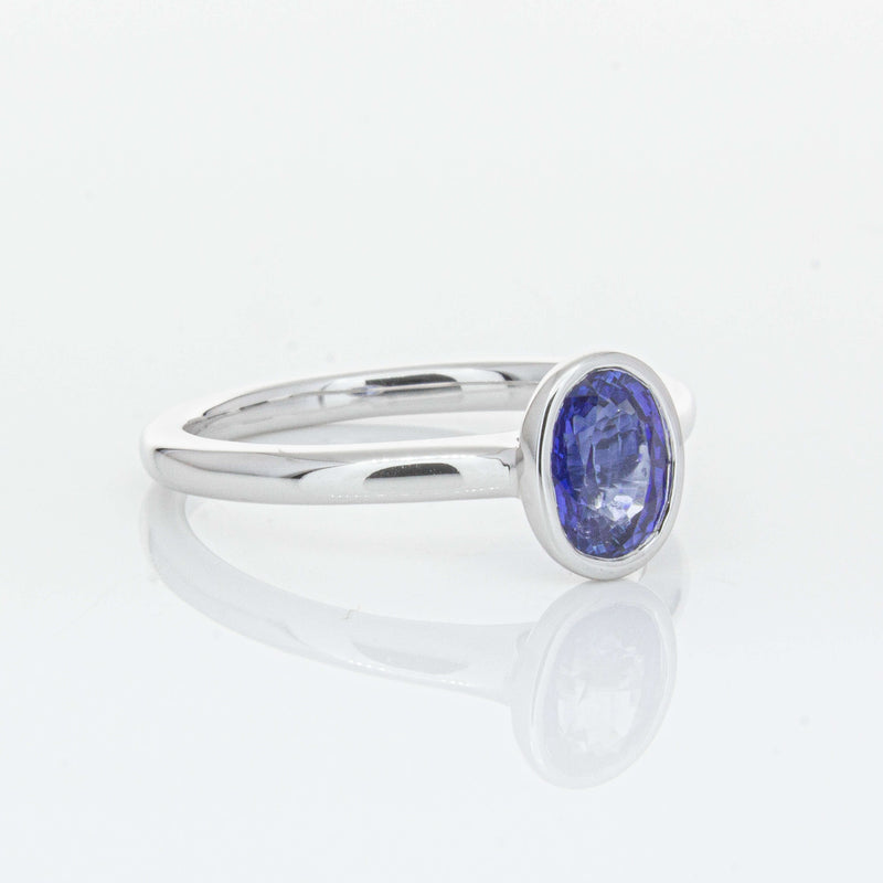 18ct White Gold 1.14ct Sapphire Natalia Ring-Ring-Walker & Hall