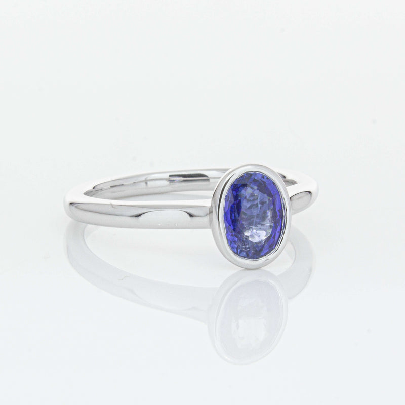 18ct White Gold 1.14ct Sapphire Natalia Ring-Ring-Walker & Hall
