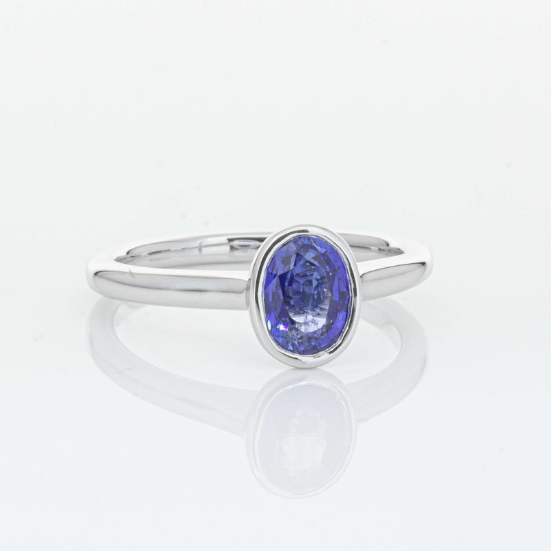 18ct White Gold 1.14ct Sapphire Natalia Ring-Ring-Walker & Hall