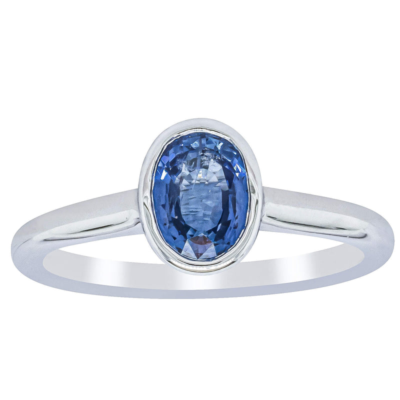 18ct White Gold 1.14ct Sapphire Natalia Ring-Ring-Walker & Hall