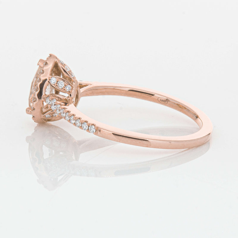 18ct Rose Gold Morganite & Diamond Mini Sierra Ring-Ring-Walker & Hall