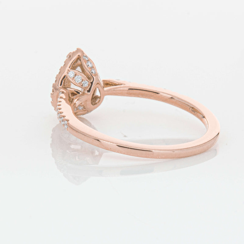 18ct Rose Gold Morganite & Diamond Mini Sierra Ring-Ring-Walker & Hall