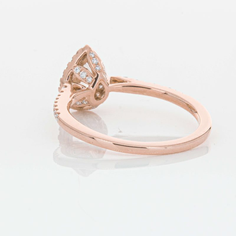 18ct Rose Gold Morganite & Diamond Mini Sierra Ring-Ring-Walker & Hall