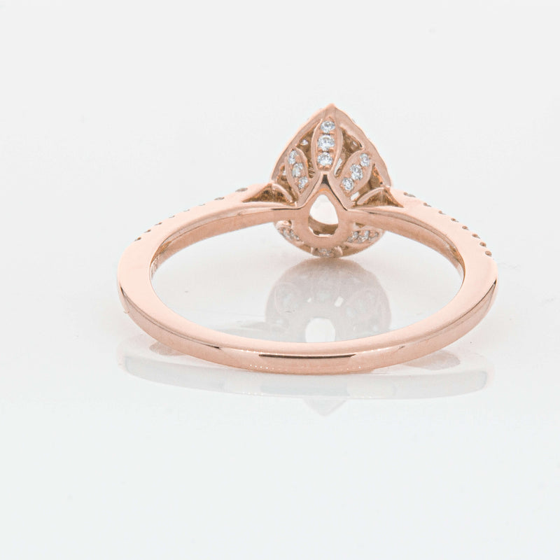 18ct Rose Gold Morganite & Diamond Mini Sierra Ring-Ring-Walker & Hall