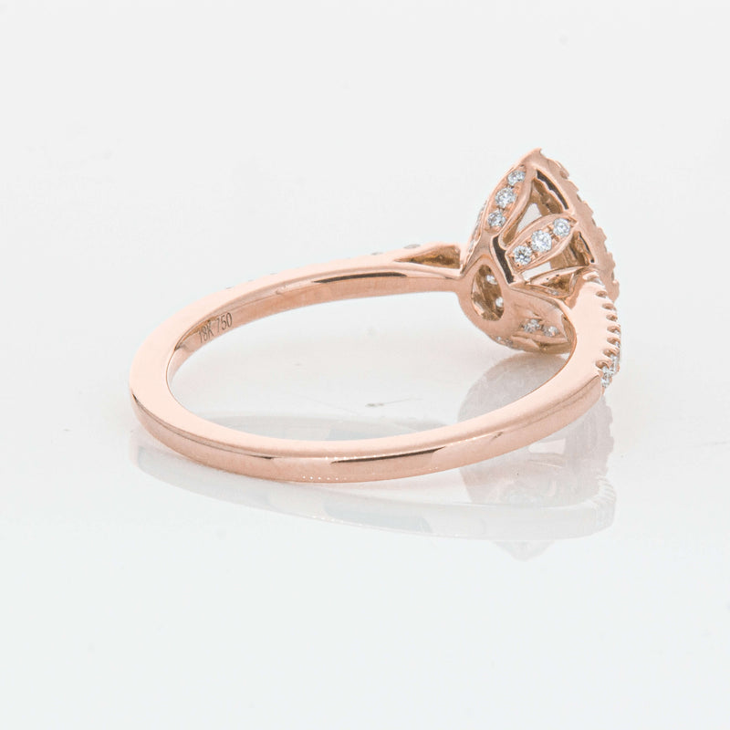 18ct Rose Gold Morganite & Diamond Mini Sierra Ring-Ring-Walker & Hall