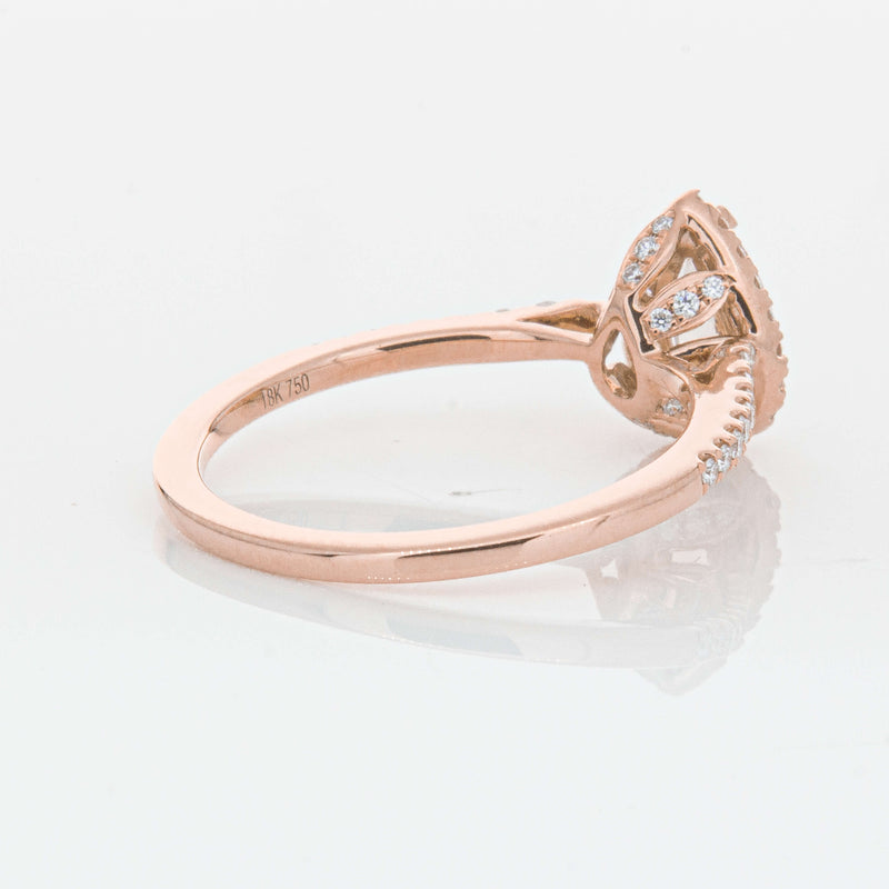 18ct Rose Gold Morganite & Diamond Mini Sierra Ring-Ring-Walker & Hall