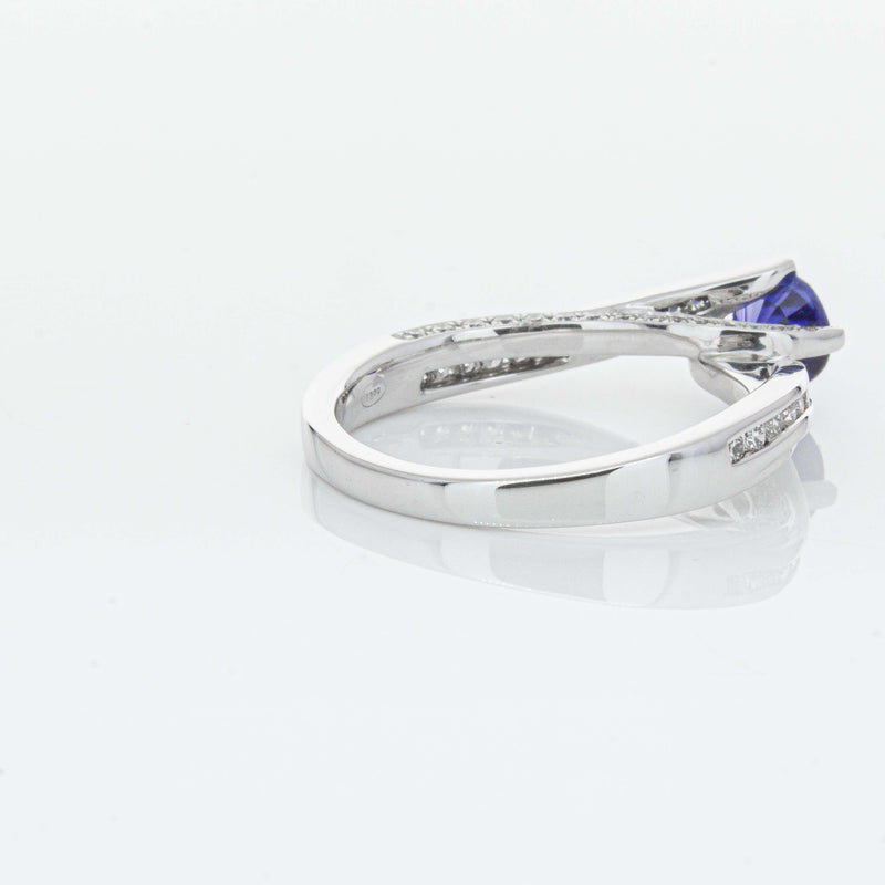 18ct White Gold .72ct Sapphire Helix Ring-Ring-Walker & Hall