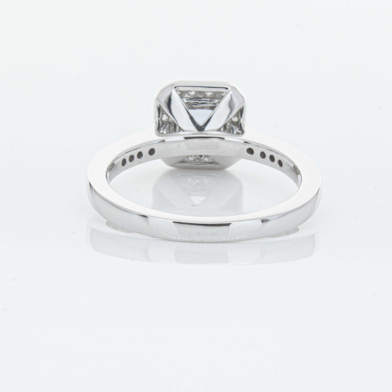 18ct White Gold .46ct Aquamarine & Diamond Mandalay Ring-Ring-Walker & Hall