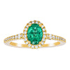 18ct Yellow Gold .75ct Emerald & Diamond Mini Sierra Ring-Ring-Walker & Hall
