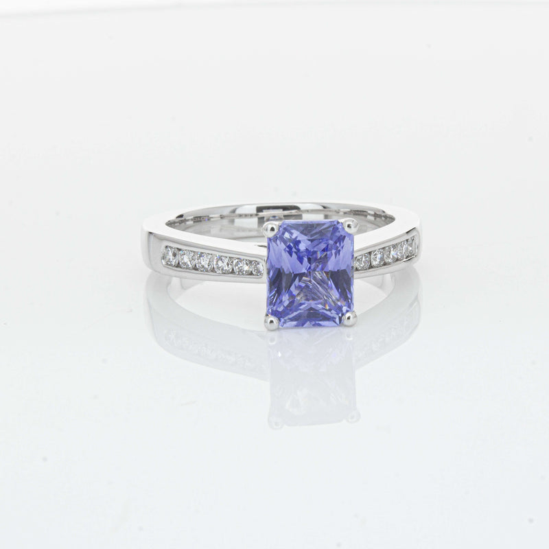 18ct White Gold 1.89ct Sapphire Avalon Ring-Ring-Walker & Hall