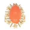 Deja Vu 12ct Yellow Gold Pink Coral Ring-Ring-Walker & Hall