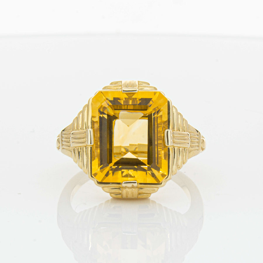 14ct Yellow Gold 5.71ct Citrine Nile Ring-Ring-Walker & Hall