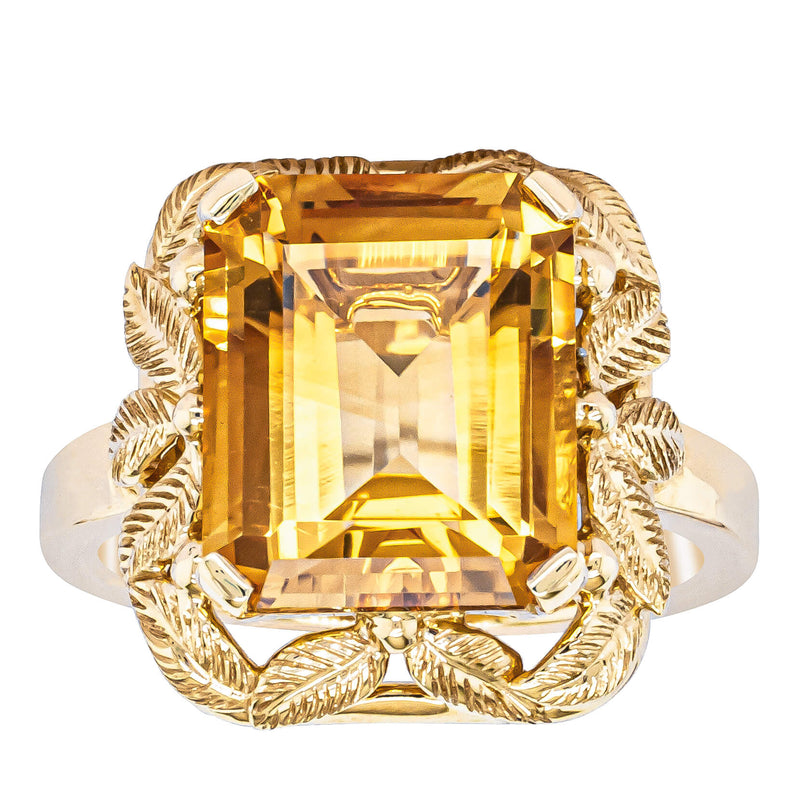 18ct Yellow Gold 5.56ct Citrine Ring-Ring-Walker & Hall
